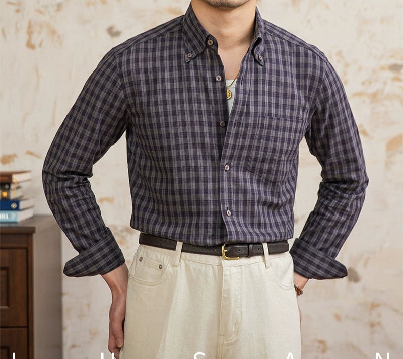 American style plaid elegant shirt - Antonios