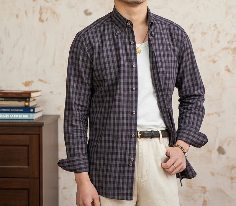 American style plaid elegant shirt - Antonios