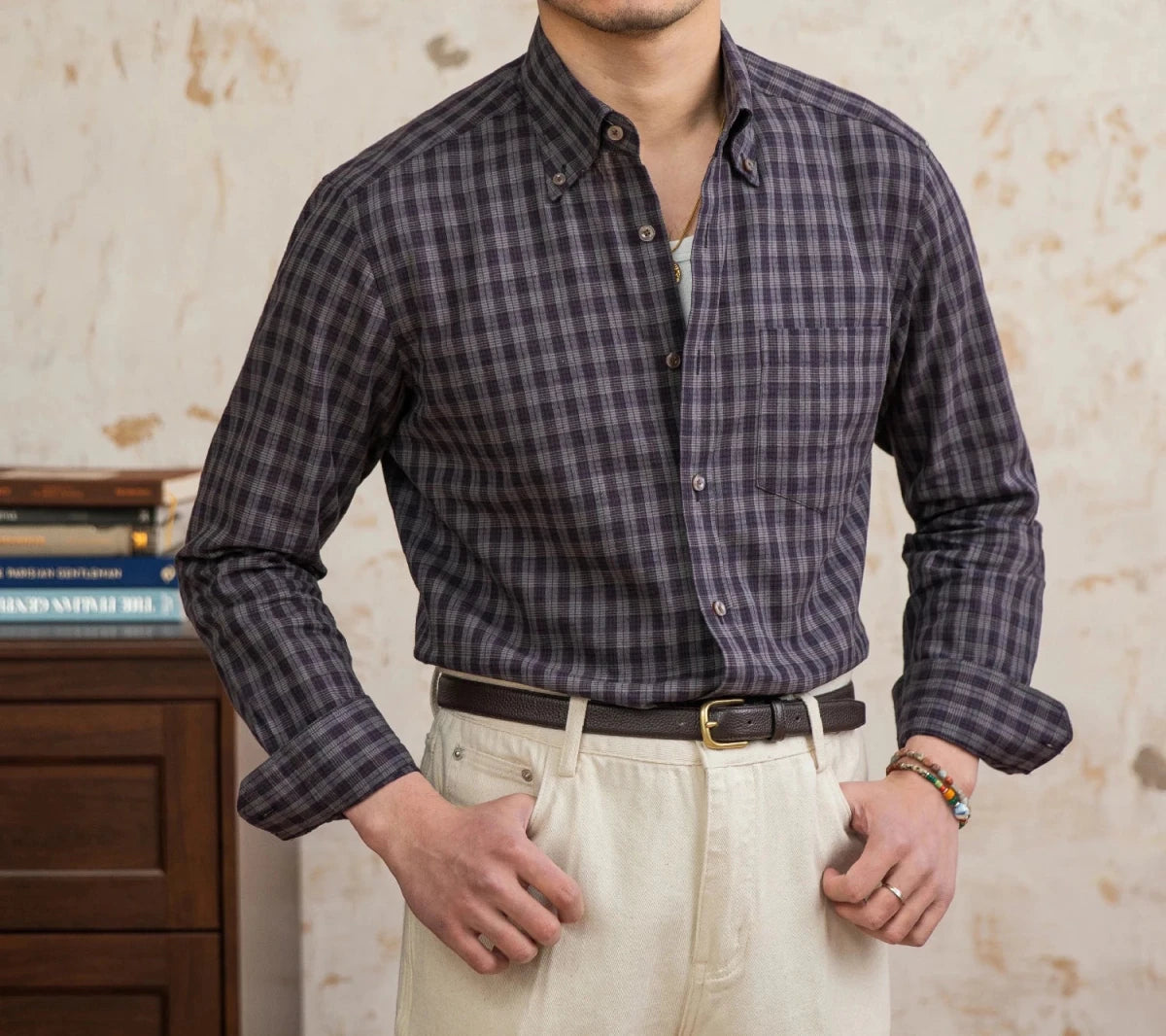 American style plaid elegant shirt - Antonios