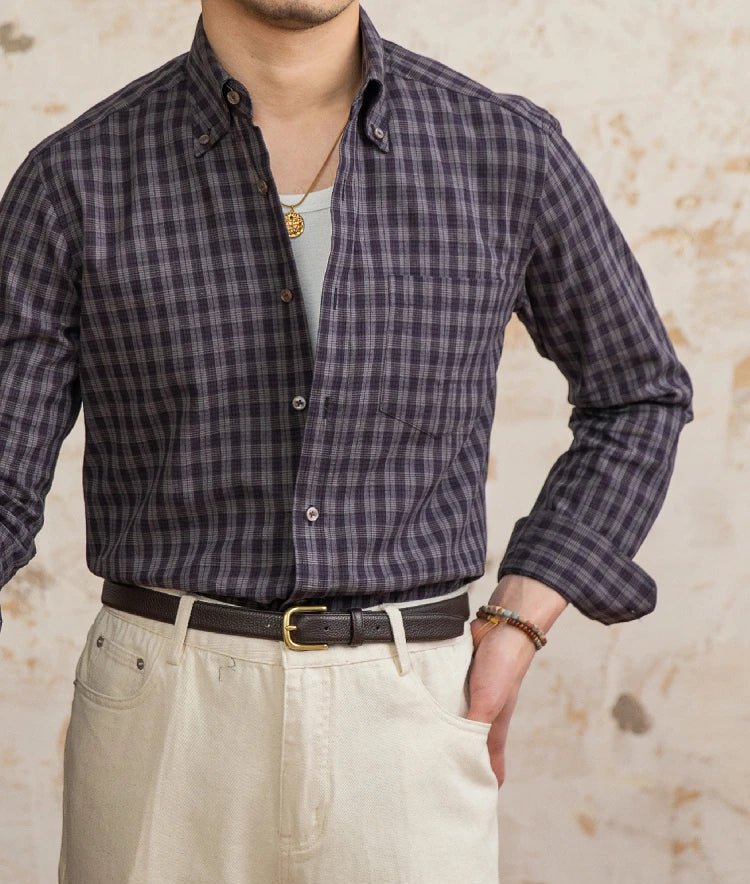 American style plaid elegant shirt - Antonios