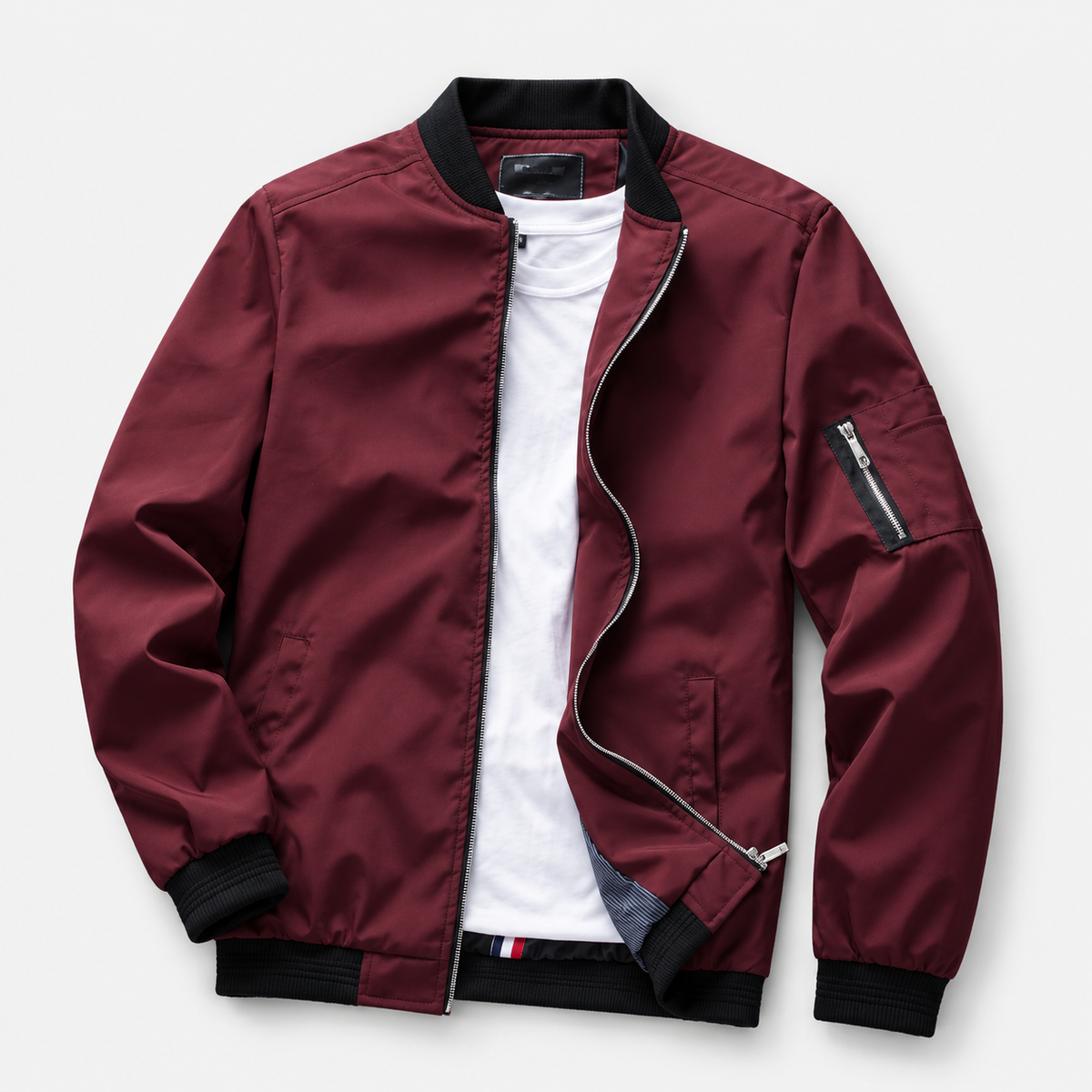 Antonios Lightweight Bomber Jacket — Red