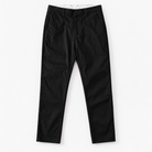 Relaxed cotton stretch twill chinos in black, product view