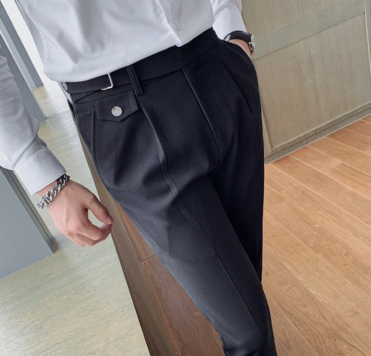 Antonios Black Casual Outfit Pants - Antonios