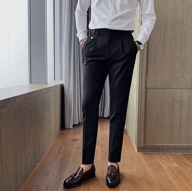 Antonios Black Casual Outfit Pants - Antonios