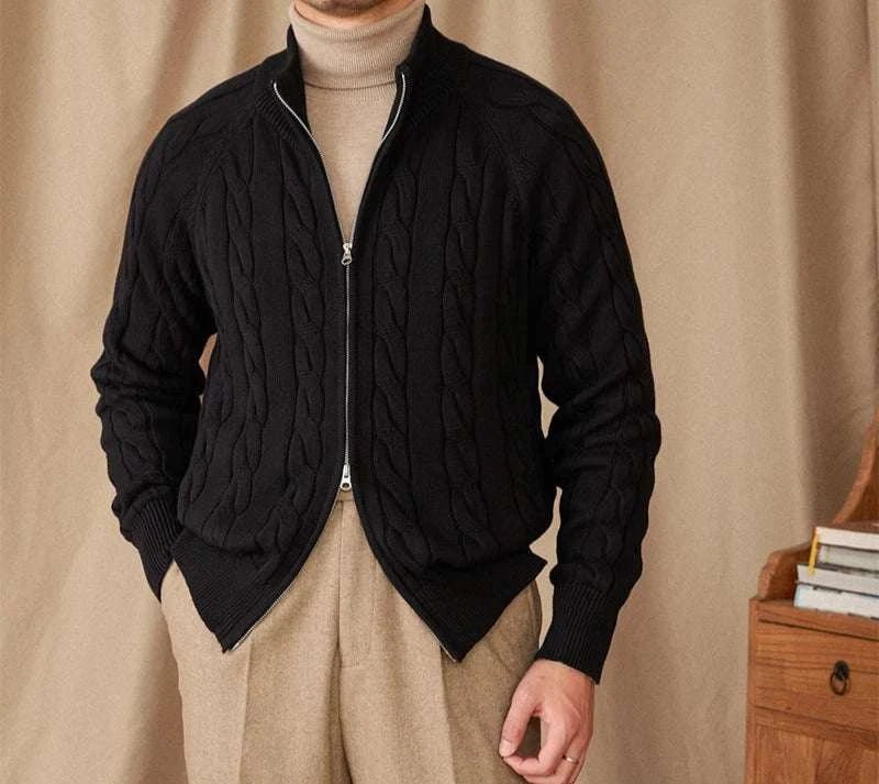 Antonios knit cardigan double zipper - Antonios