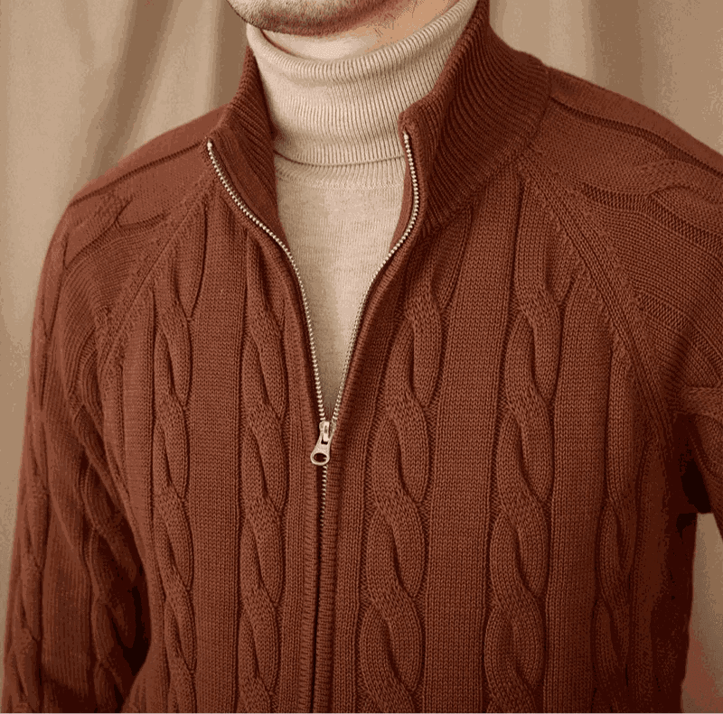 Antonios knit cardigan double zipper - Antonios