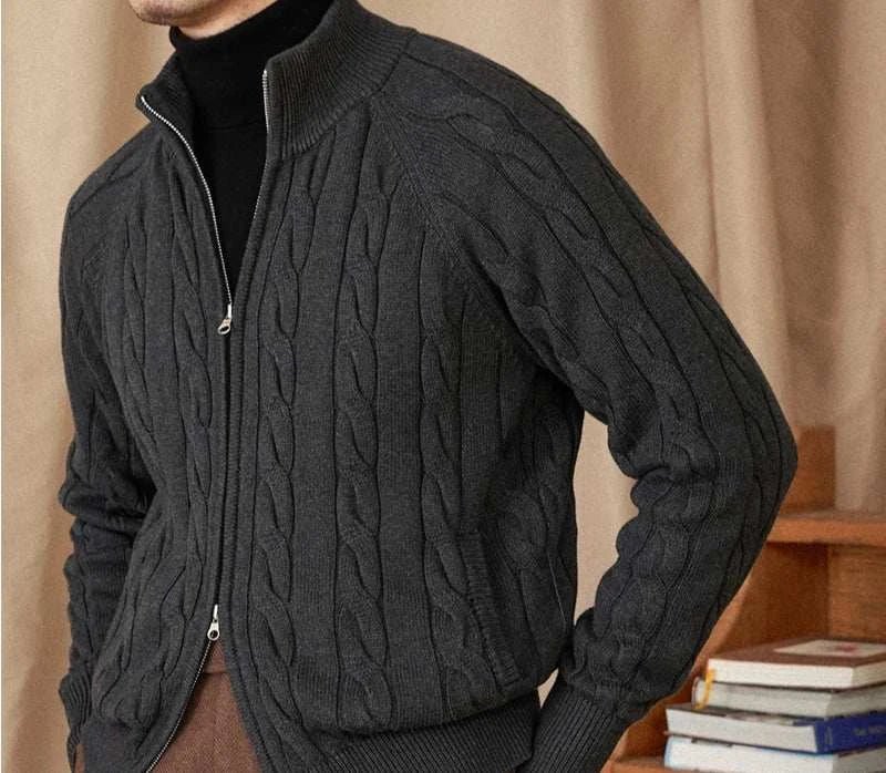 Antonios knit cardigan double zipper - Antonios