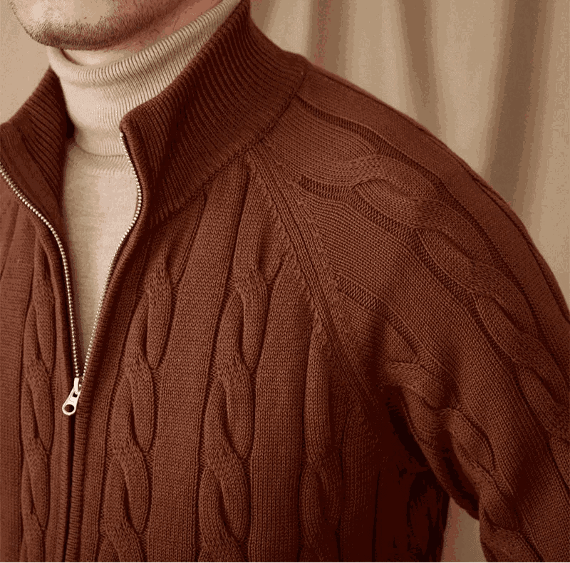 Antonios knit cardigan double zipper - Antonios