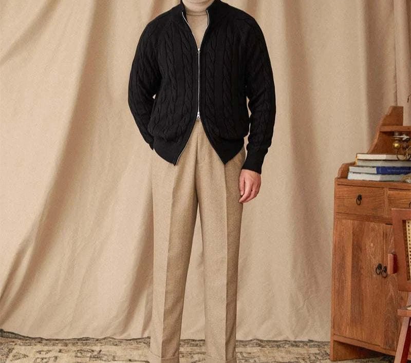 Antonios knit cardigan double zipper - Antonios