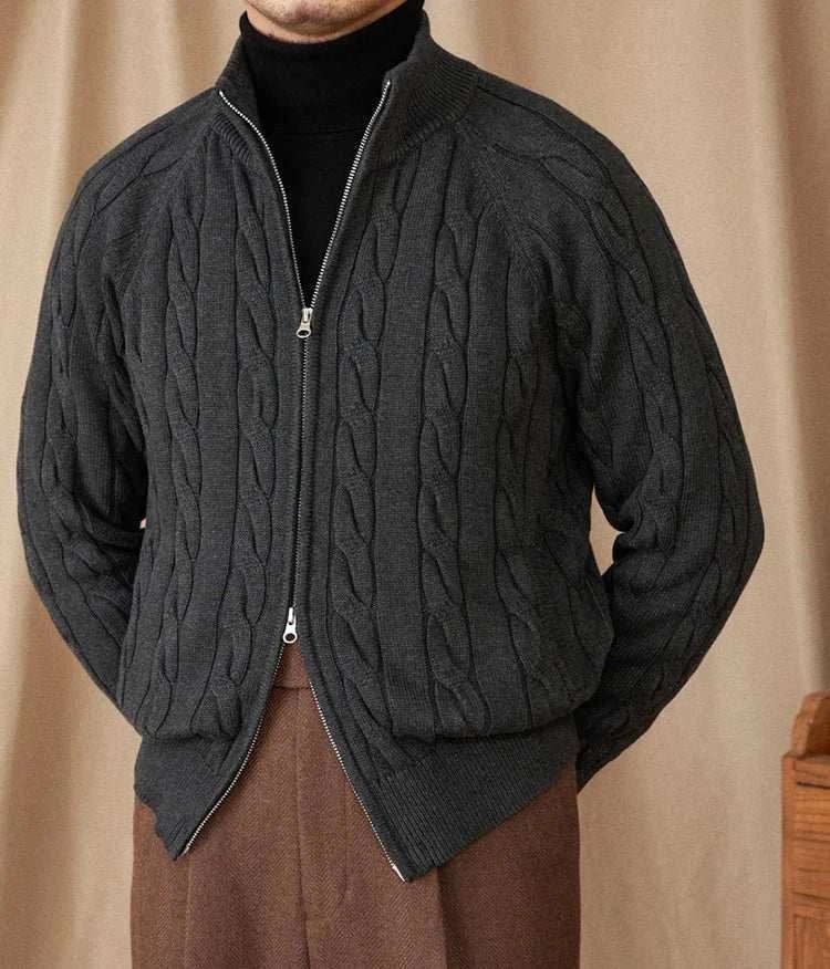 Antonios knit cardigan double zipper - Antonios