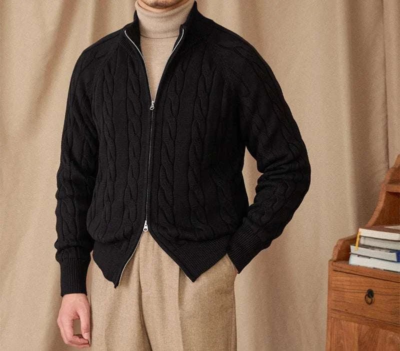 Antonios knit cardigan double zipper - Antonios