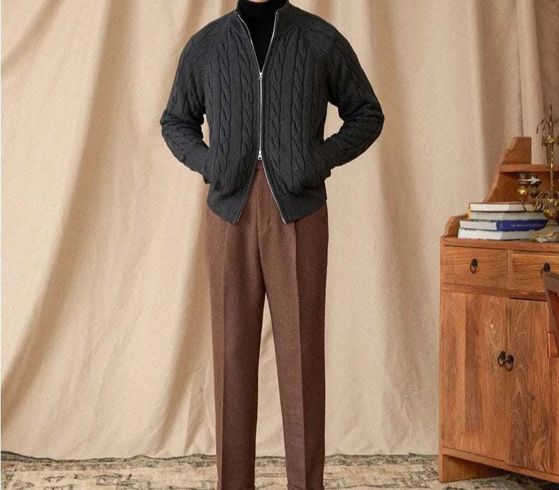 Antonios knit cardigan double zipper - Antonios