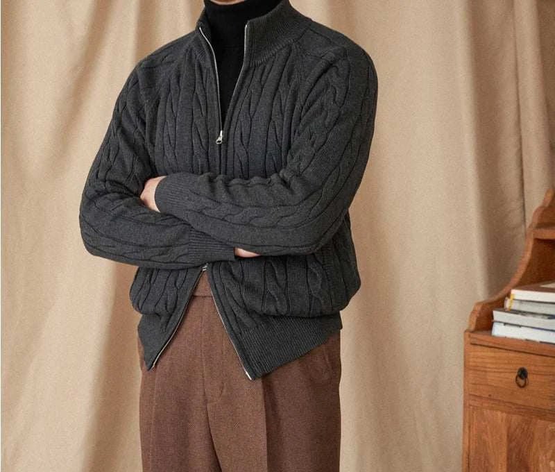 Antonios knit cardigan double zipper - Antonios