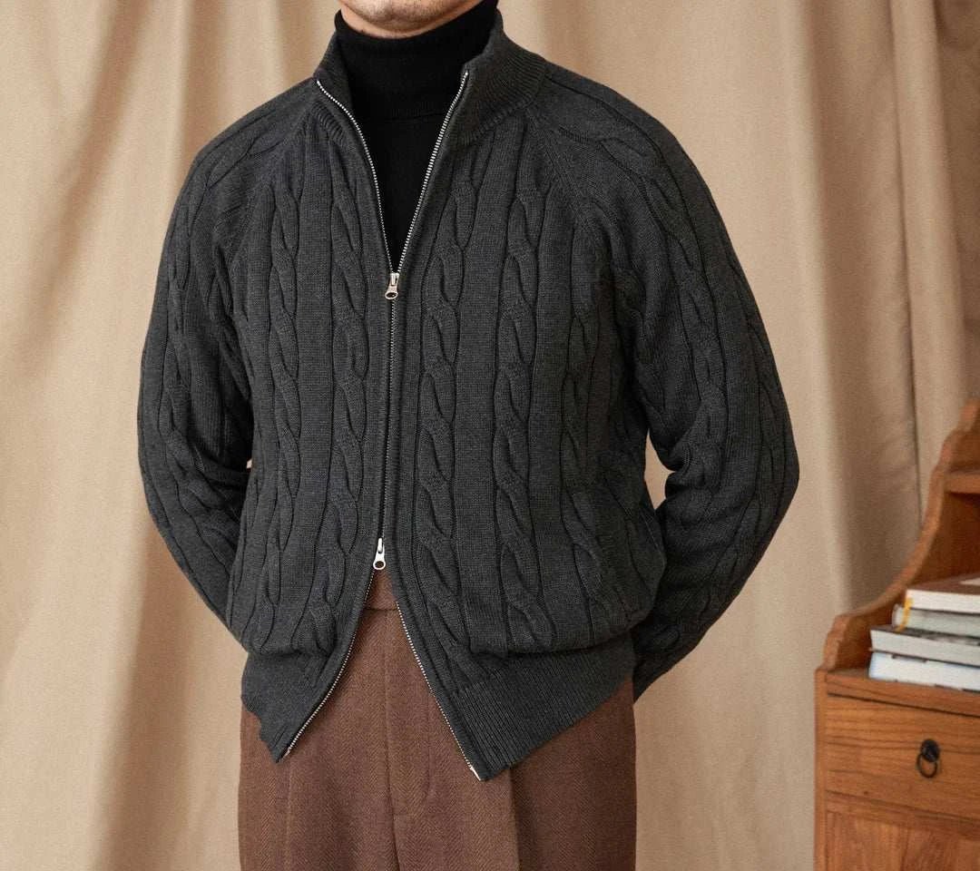 Antonios knit cardigan double zipper - Antonios