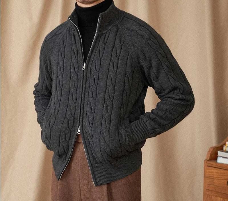 Antonios knit cardigan double zipper - Antonios