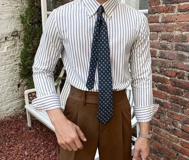 Antonios british retro striped shirt - Antonios