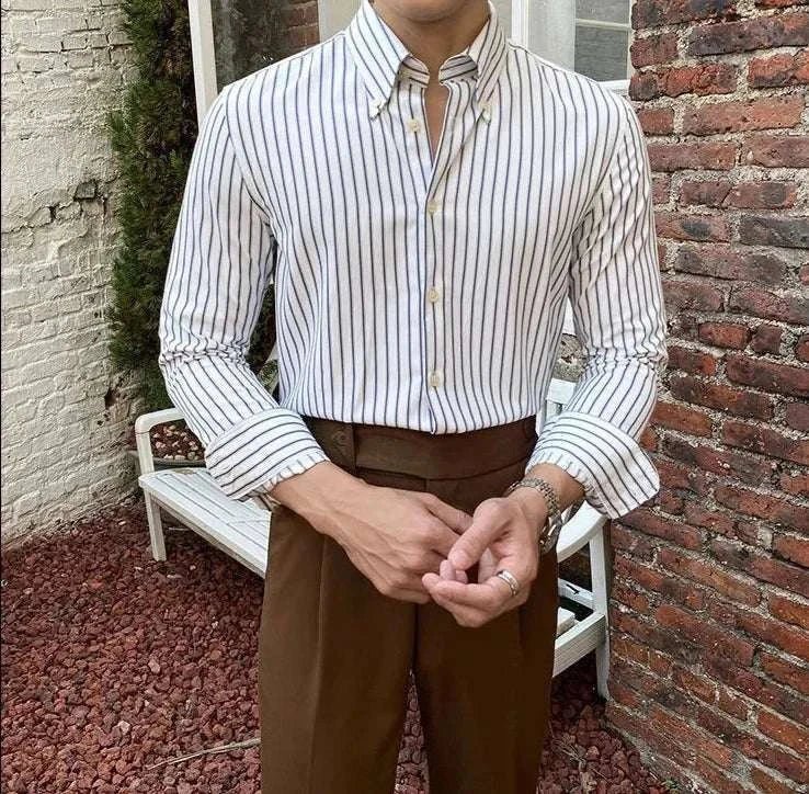 Antonios british retro striped shirt - Antonios