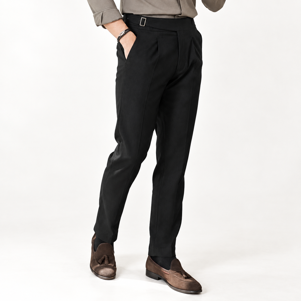 British suit elegant pants in Black – product view