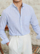 Antonios business striped long - sleeve shirt - Antonios