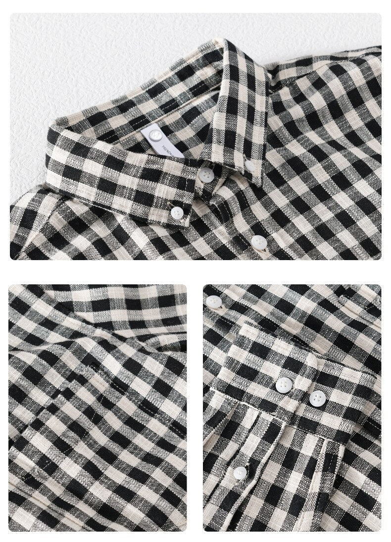 Antonios Casual Plaid Shirt 100% Cotton - Antonios