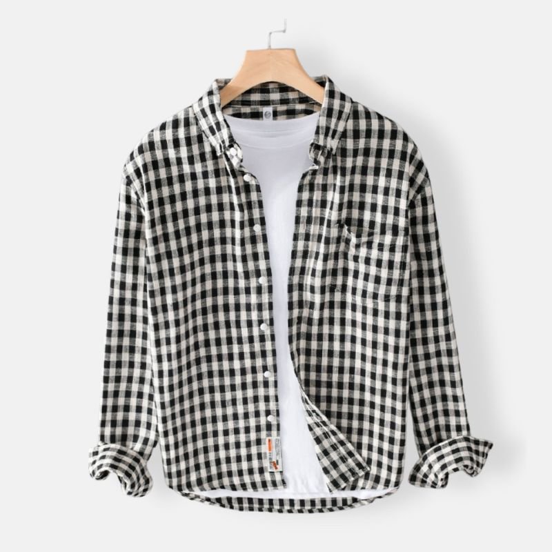 Antonios Casual Plaid Shirt 100% Cotton - Antonios