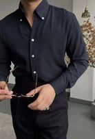 Antonios elegance solid long sleeve shirt - Antonios