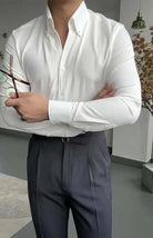 Antonios elegance solid long sleeve shirt - Antonios