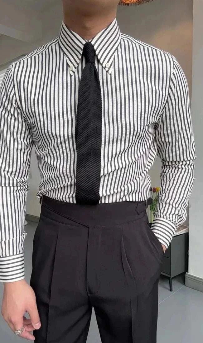 Antonios formal striped long sleeve shirt - Antonios