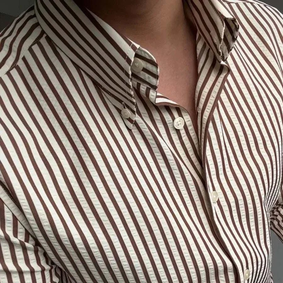 Antonios formal striped long sleeve shirt - Antonios