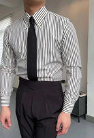 Antonios formal striped long sleeve shirt - Antonios