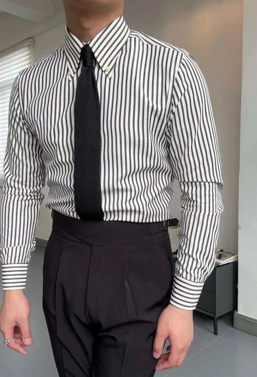 Antonios formal striped long sleeve shirt - Antonios