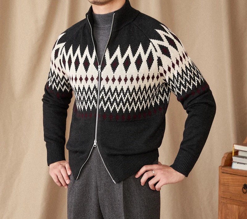 Antonios indiana totem wool knit cardigan - Antonios