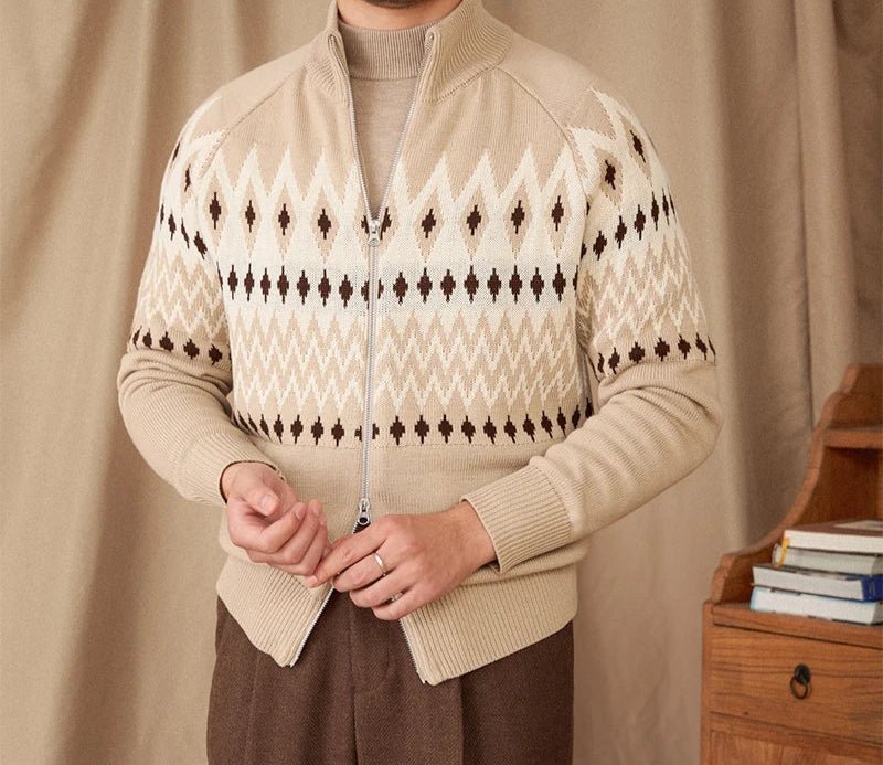 Antonios indiana totem wool knit cardigan - Antonios