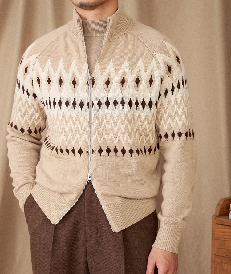 Antonios indiana totem wool knit cardigan - Antonios