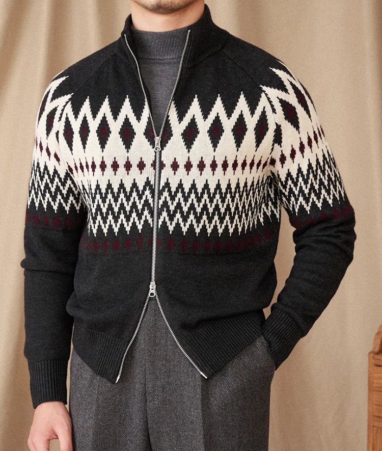 Antonios indiana totem wool knit cardigan - Antonios