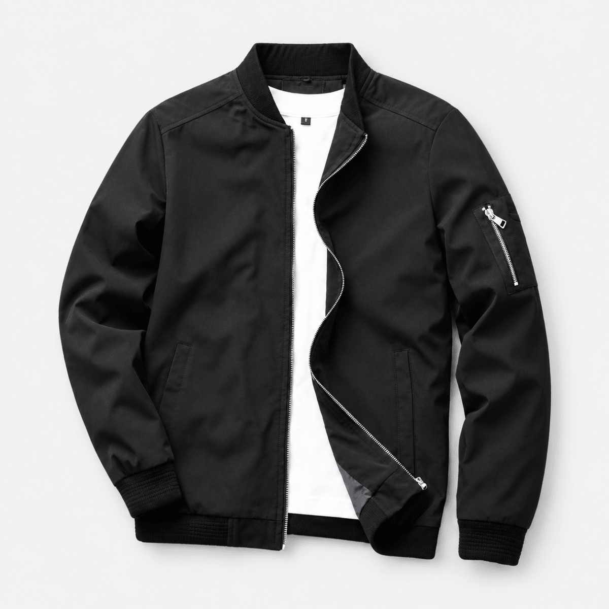 Antonios Lightweight Bomber Jacket - AntoniosClothing - Black