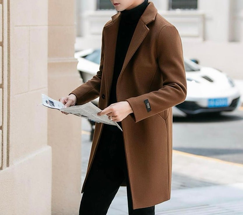 Antonios Long Wool Coat Men - Antonios