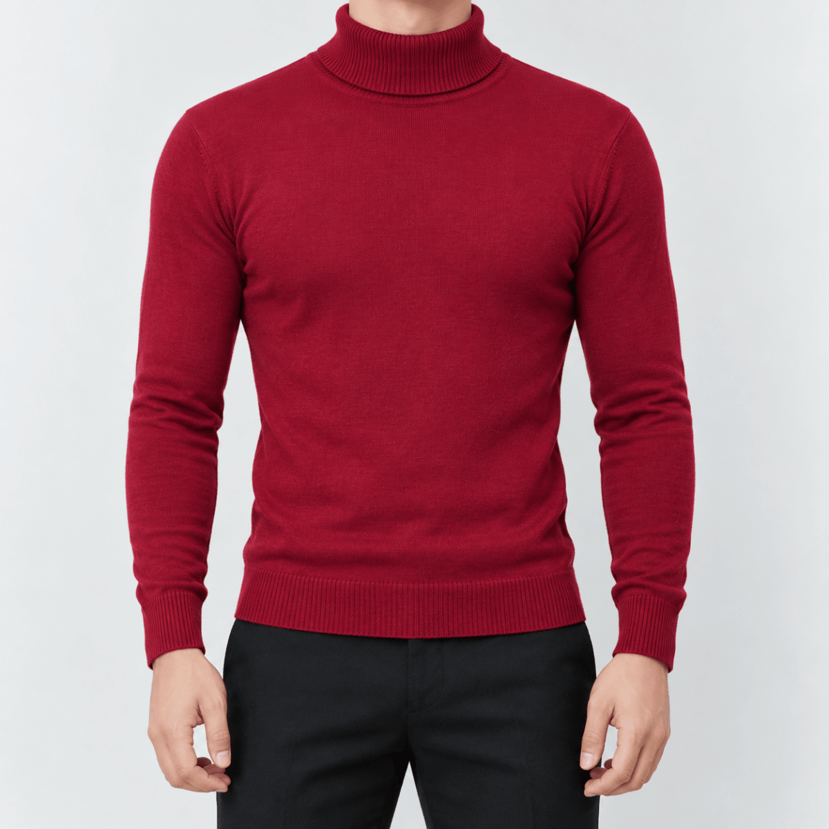 Antonios Marker Cotton Sweater - AntoniosClothing - Wine Red
