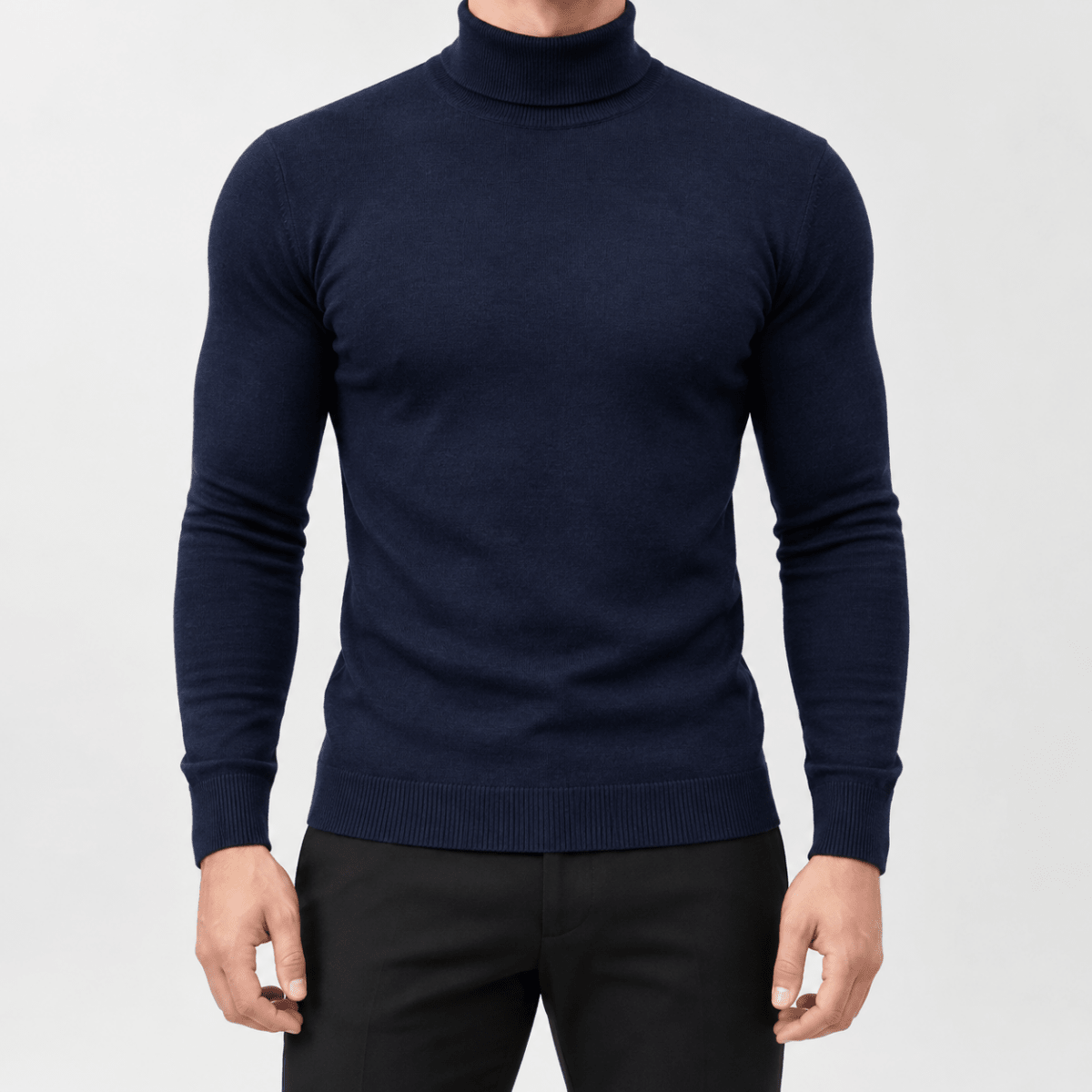 Antonios Marker Cotton Sweater - AntoniosClothing - Navy Blue