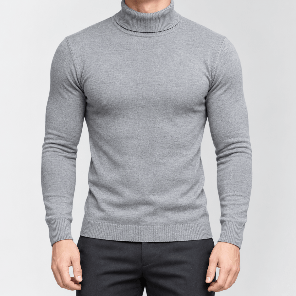Antonios Marker Cotton Sweater - AntoniosClothing - light gray