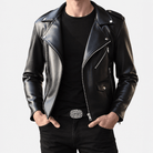Antonios Motorcycle Leather Jacket - AntoniosClothing - black