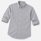 SAFARI cotton long sleeve shirt in gray, product-only cover