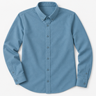 Cotton oxford sweat-wicking slim fit shirt in blue, product-only cover