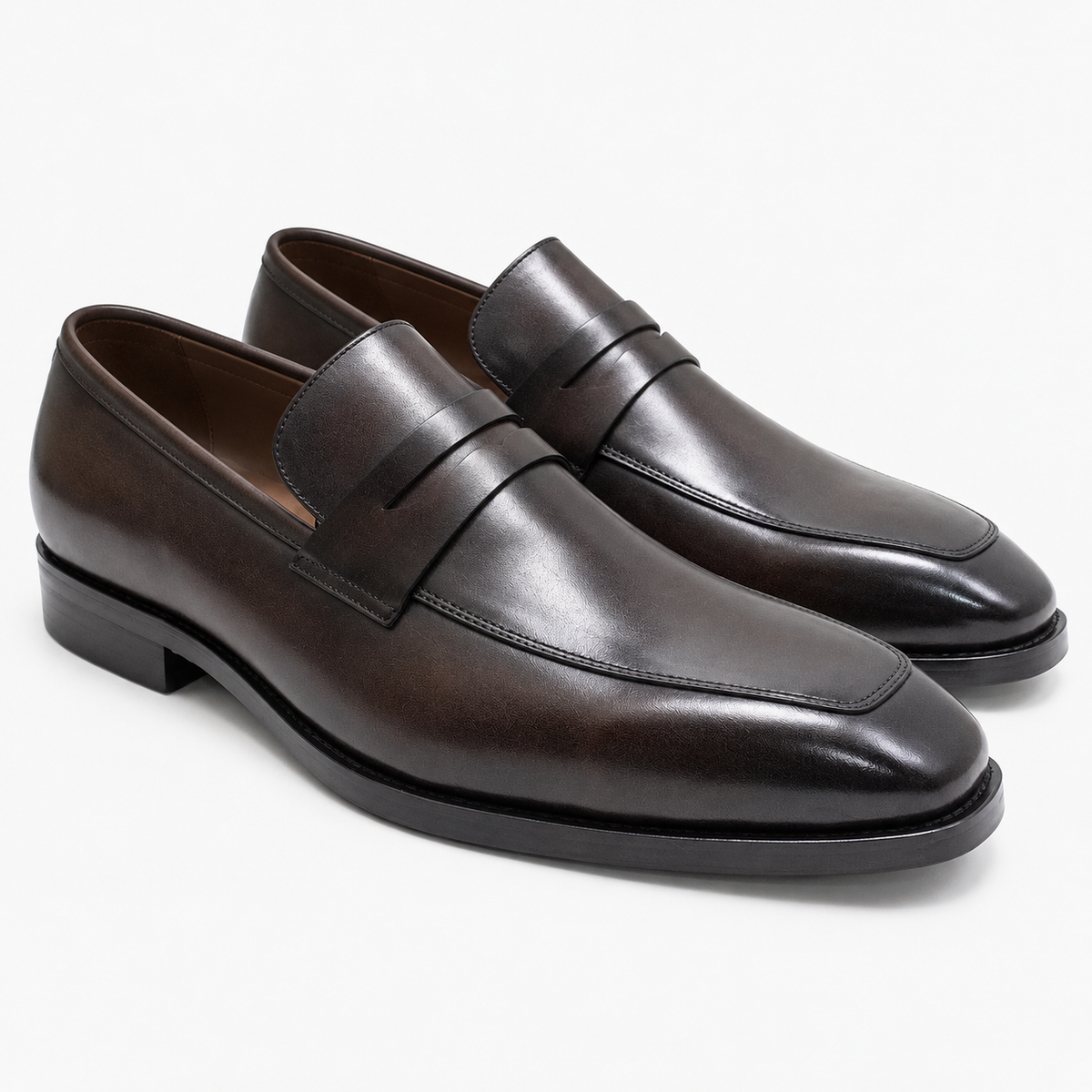 Leonardo formal office loafers in coffee, product-only cover
