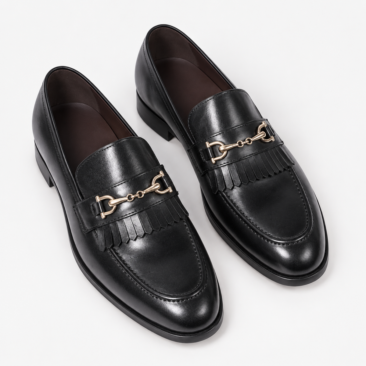 Leonardo classic wedding leather shoes in black, product-only cover