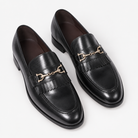 Leonardo classic wedding leather shoes in black, product-only cover