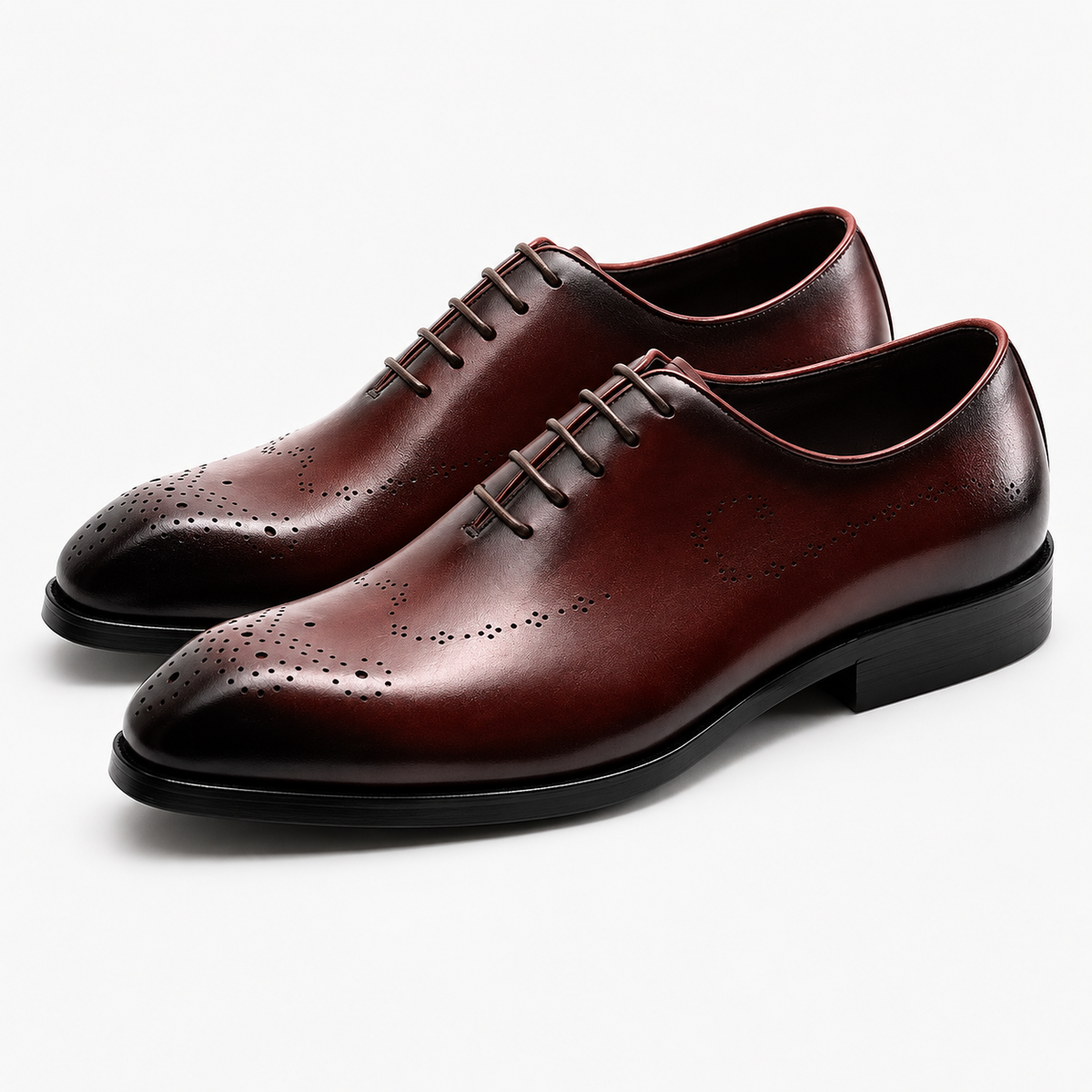Leonardo genuine leather premium shoes in red, product-only cover
