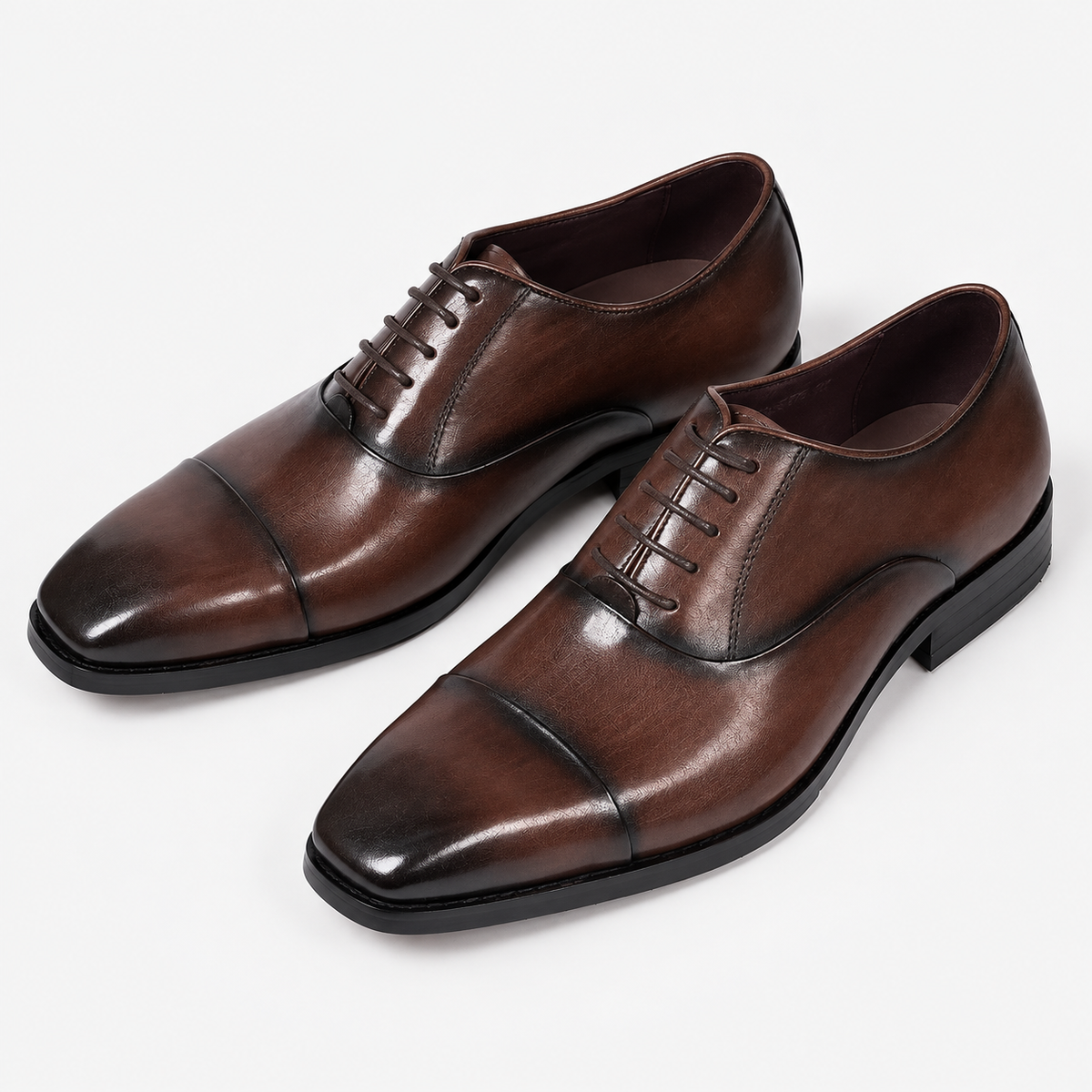 Wedding genuine leather premium shoes in brown, product-only cover