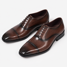 Wedding genuine leather premium shoes in brown, product-only cover