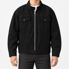 Leonardo pure cotton spring/autumn jacket in black, front model view